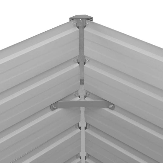 Raised Garden Bed 100x100x77 cm Galvanised Steel