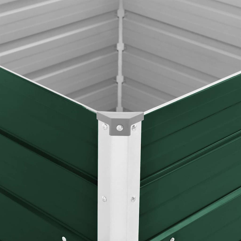 Raised Garden Bed 100x100x77 cm Galvanised Steel