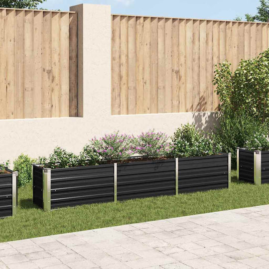 VidaXL Garden Raised Bed Galvanised Steel 240x40x45 cm
