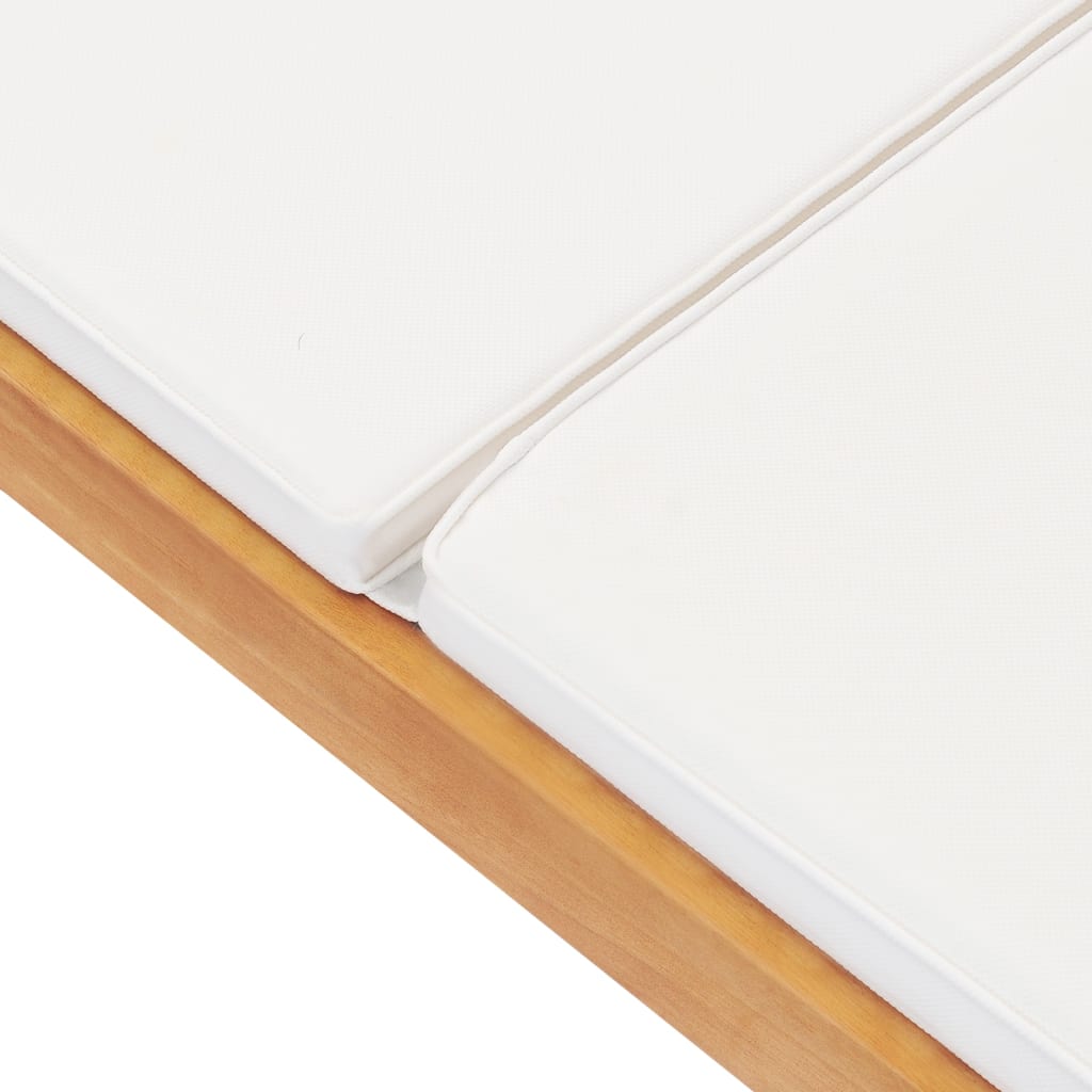 كرسي استرخاء مع وسادة من خشب الساج الصلب