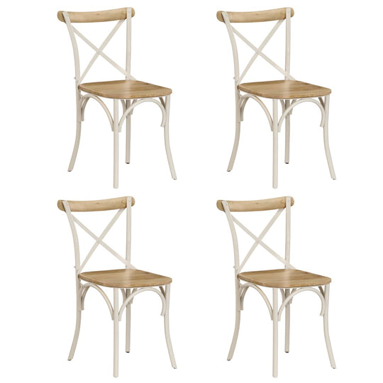 Cross Chairs 4 pcs Solid Mango Wood , Furniture -> Chairs -> Kitchen & Dining Room Chairs , Chairs -,Durable,Furniture -,Home & Garden -,Home Decor,Interior Design,Kitchen & Dining Room Chairs,Modern Design,new-305021,Wooden Furniture