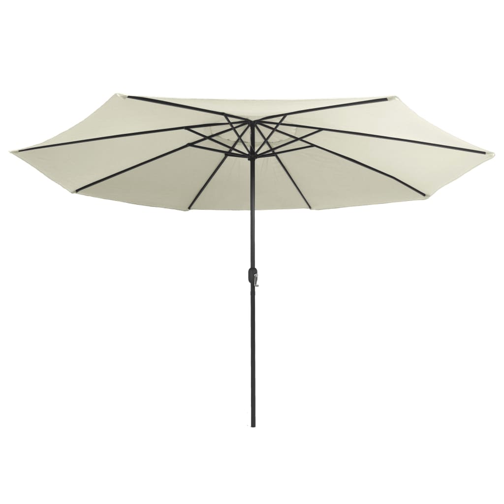 Outdoor Parasol with Metal Pole 390 cm Sand