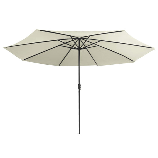 Outdoor Parasol with Metal Pole 390 cm Sand
