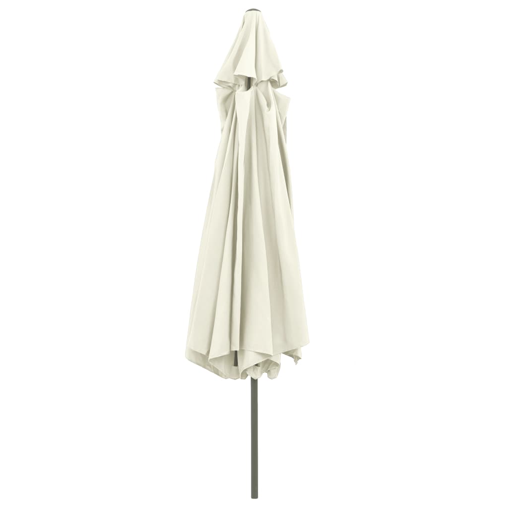Outdoor Parasol with Metal Pole 390 cm Sand
