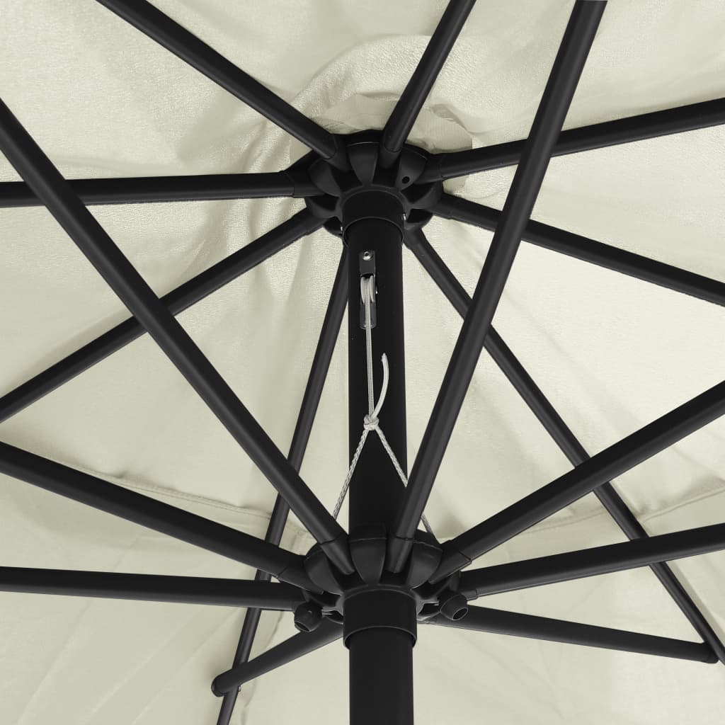 Outdoor Parasol with Metal Pole 390 cm Sand