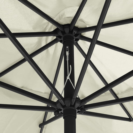 Outdoor Parasol with Metal Pole 390 cm Sand