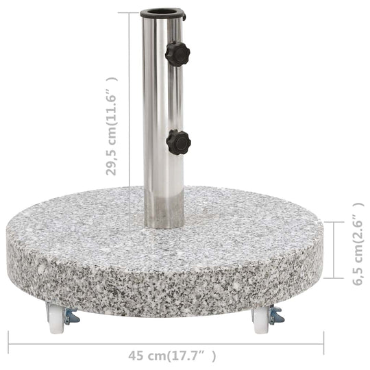 VidaXL Parasol Base Granite 30 kg Round Grey