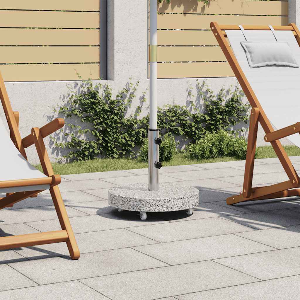 VidaXL Parasol Base Granite 30 kg Round Grey
