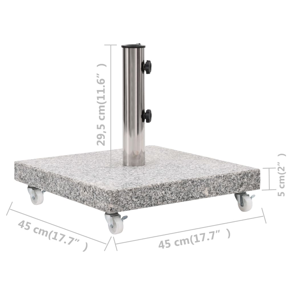 Parasol Base Granite 30 kg Square Grey