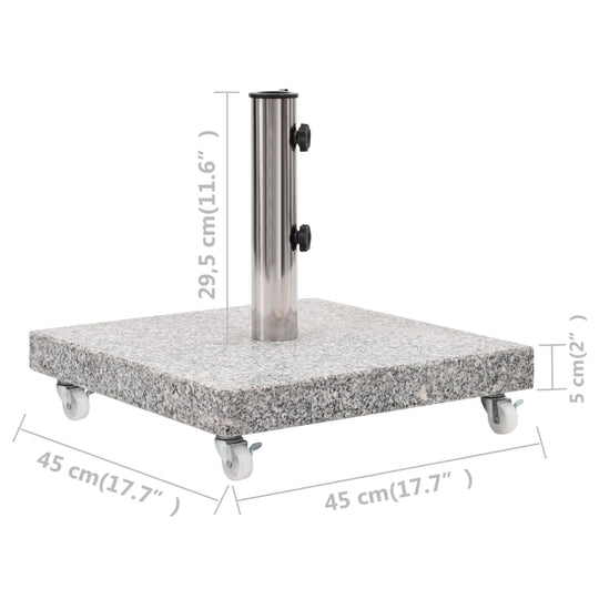 Parasol Base Granite 30 kg Square Grey