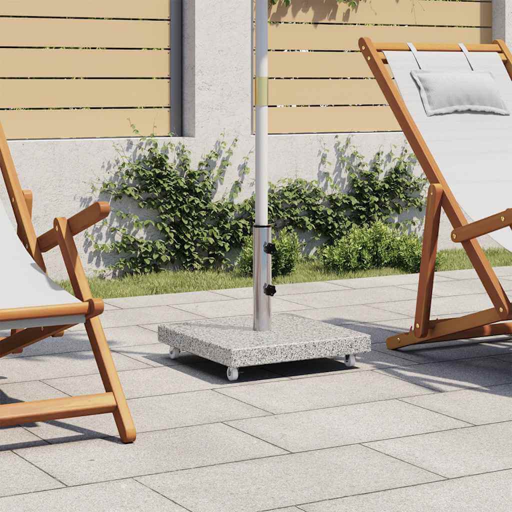 قاعدة مظلة جرانيت 30 كجم مربعة رمادية