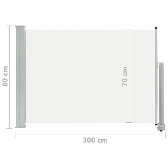 VidaXL Patio Retractable Side Awning 80x300 cm