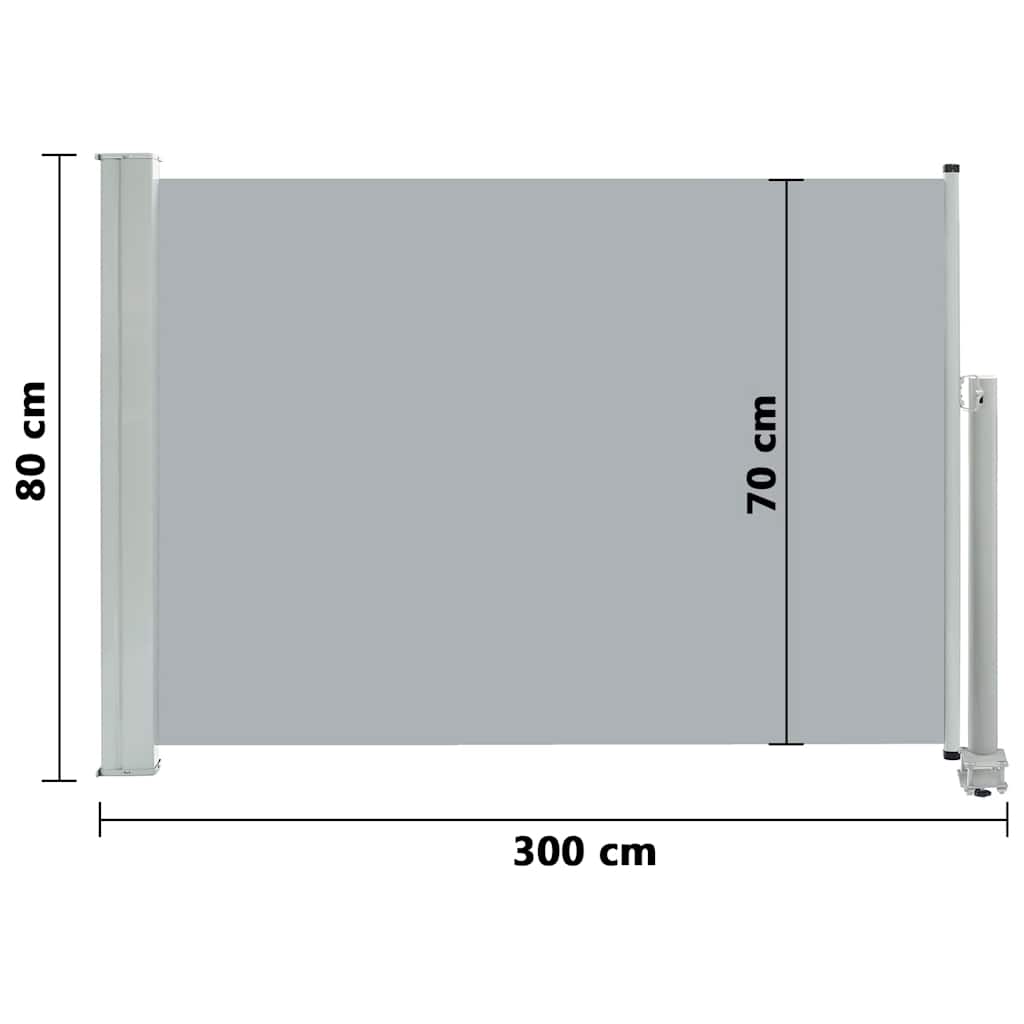 VidaXL Patio Retractable Side Awning 80x300 cm