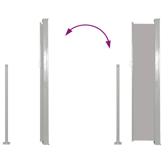 Patio Retractable Side Awning 100x500 cm