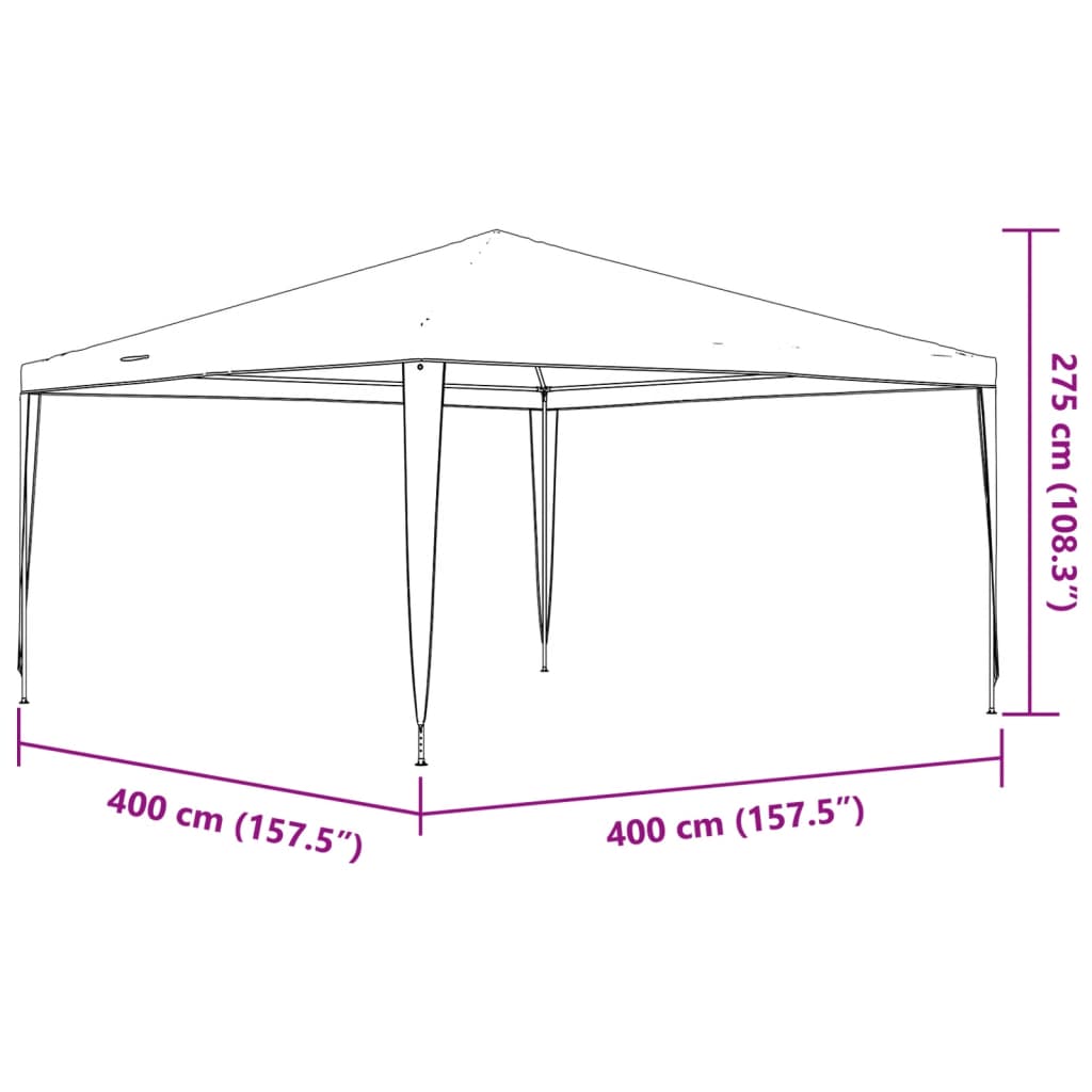 4x4m White Party Tent for Outdoor Events