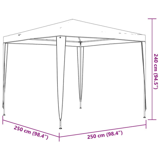 Party Tent 2.5x2.5 m Blue