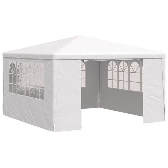Professional Party Tent with Side Walls 4x4 m 90 g/m? shown assembled with UV-resistant polyethylene and durable steel frame