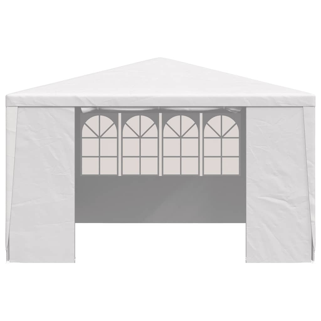 Professional Party Tent with Side Walls 4x4 m 90 g/m? featuring water-resistant polyethylene and rust-resistant steel frame.