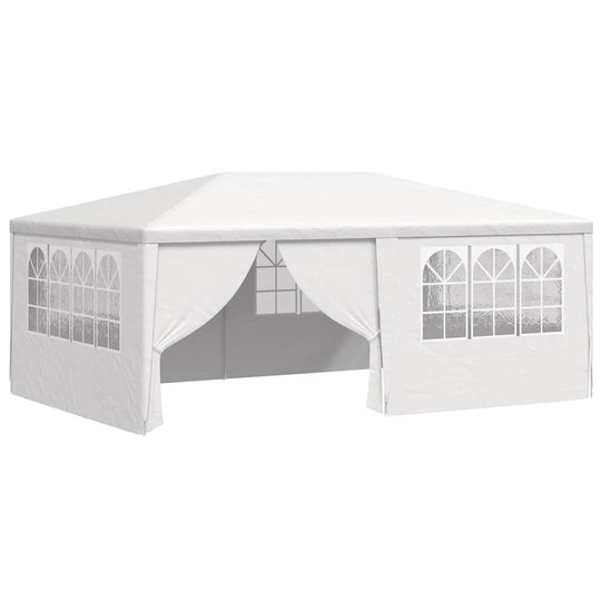 Professional Party Tent with Side Walls 4x6 m 90 g/m² durable white outdoor canopy with steel frame and UV-resistant material.