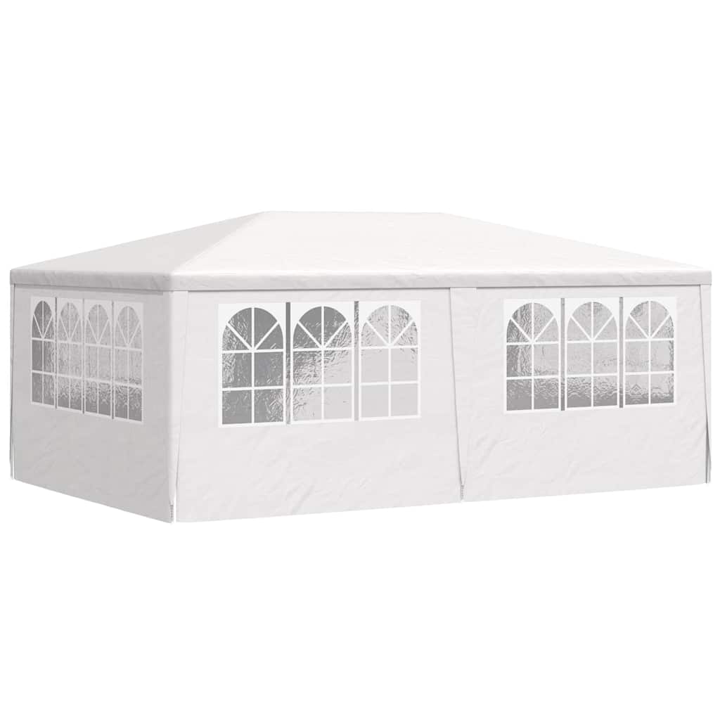 Professional Party Tent with Side Walls 4x6 m 90 g/m², featuring durable polyethylene material and rust-resistant steel frame.