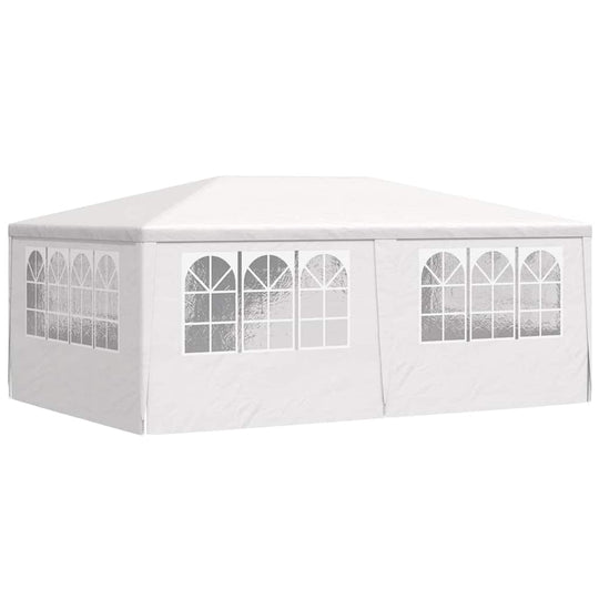 Professional Party Tent with Side Walls 4x6 m 90 g/m², featuring durable polyethylene material and rust-resistant steel frame.