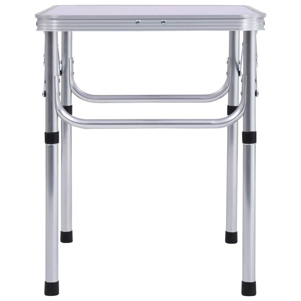 Folding Camping Table  Aluminium 60x45 cm with sturdy frame and tabletop, perfect for outdoor activities.