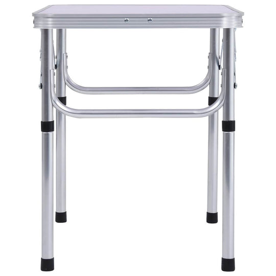 Folding Camping Table  Aluminium 60x45 cm with sturdy frame and tabletop, perfect for outdoor activities.