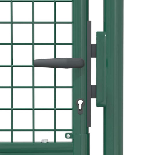 Fence Gate Steel 100x125 cm Green