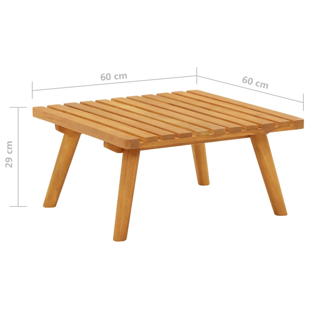 Garden Footstool with Cushion 60x60x29 cm Solid Acacia Wood , Furniture -> Outdoor Furniture -> Outdoor Seating -> Outdoor Sectional Sofa Units , Durable,eligant,Furniture -,Home & Garden -,Modern Design,new-305021,Outdoor Furniture -,Outdoor Seating -,Ou