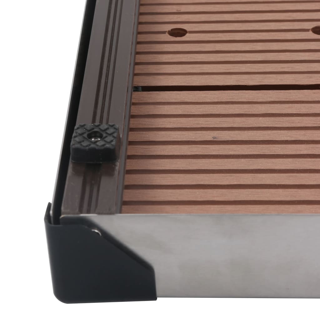 Outdoor Shower Tray WPC Stainless Steel 80x62 cm