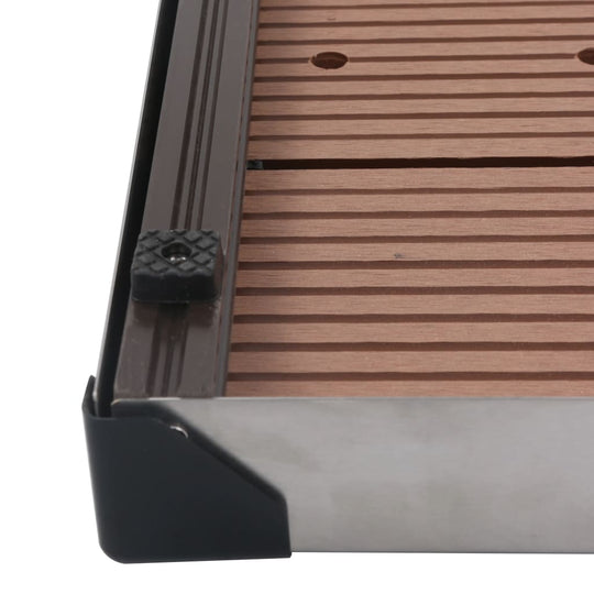 Outdoor Shower Tray WPC Stainless Steel 80x62 cm