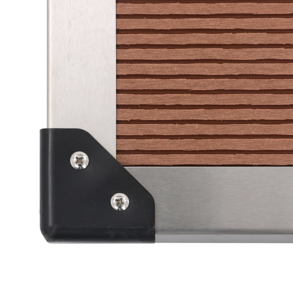 Outdoor Shower Tray WPC Stainless Steel 80x62 cm