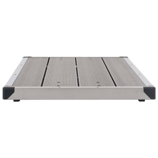 Outdoor Shower Tray WPC Stainless Steel 110x62 cm