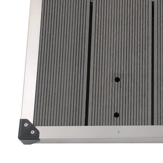 Outdoor Shower Tray WPC Stainless Steel 110x62 cm