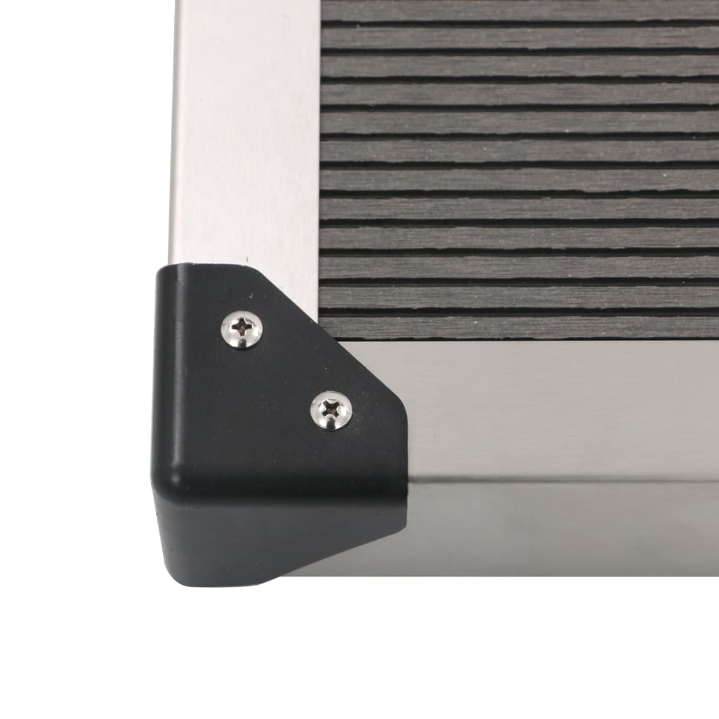 Outdoor Shower Tray WPC Stainless Steel 110x62 cm