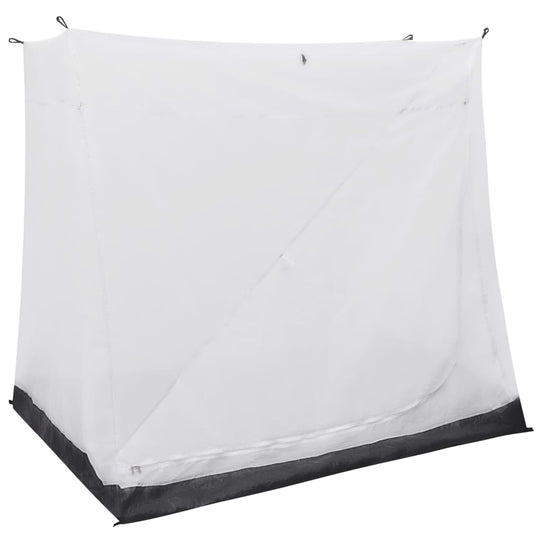 Universal inner tent in grey, 200x180x175 cm, ideal for adding a sleeping area to awnings, made of breathable polyester.