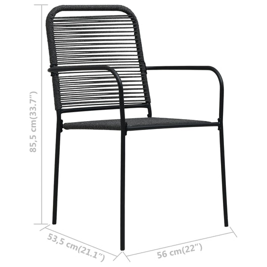 Garden Chairs 2 pcs Cotton Rope and Steel , Furniture -> Outdoor Furniture -> Outdoor Seating -> Outdoor Chairs , Durable,eligant,Furniture -,Home & Garden -,Modern Design,new-305021,Outdoor Chairs,Outdoor Furniture -,Outdoor Seating -