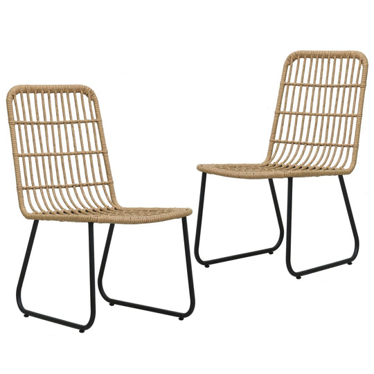 Garden Chairs 2 pcs Poly Rattan , Garden Chairs , Furniture -,garden decor,new-305021,Outdoor Chairs,Outdoor Furniture -,Outdoor Seating -,Patio Furniture,poly rattan,set of 2,Weather-resistant