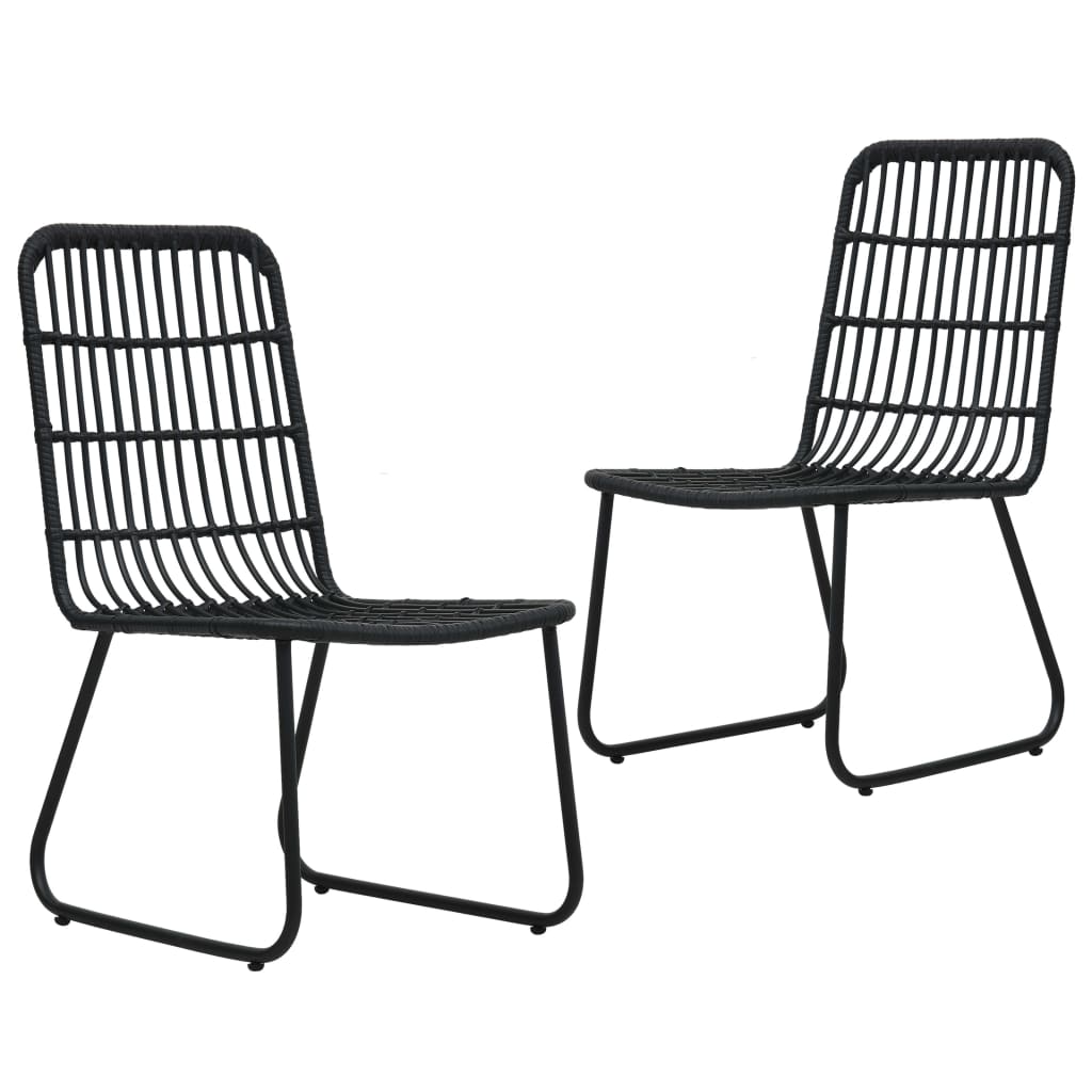 Garden Chairs 2 pcs Poly Rattan , Garden Chairs , Furniture -,garden decor,new-305021,Outdoor Chairs,Outdoor Furniture -,Outdoor Seating -,Patio Furniture,poly rattan,set of 2,Weather-resistant