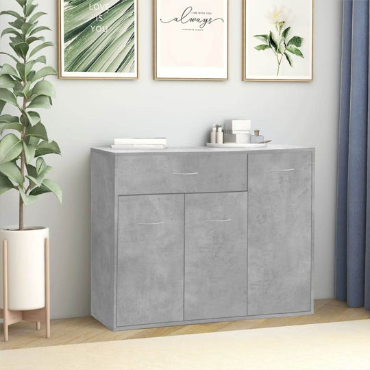 Sideboard Concrete 88x30x70 cm Engineered Wood , Furniture -> Cabinets & Storage -> Buffets & Sideboards