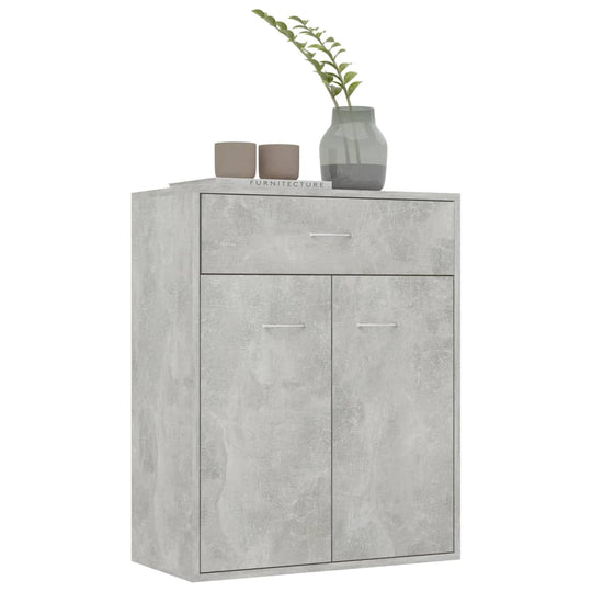 Sideboard Concrete 60x30x75 cm Engineered Wood , Furniture -> Cabinets & Storage -> Buffets & Sideboards , Buffets & Sideboards,Cabinets & Storage -,concret finish,Decor -,Durable,eligant,Furniture -,Home & Garden -,Home Decor,Interior Design,Modern Desig