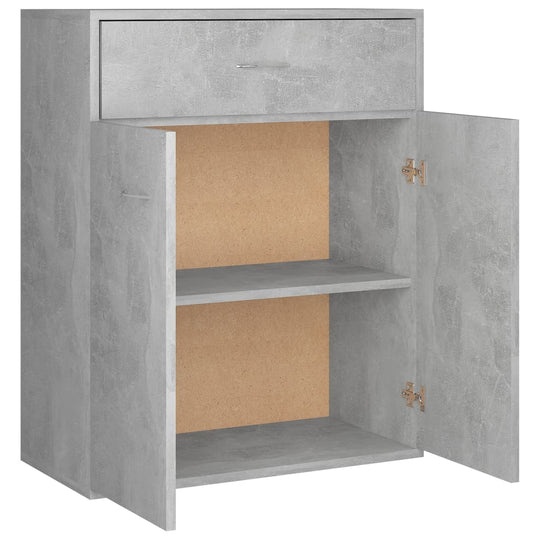 Sideboard Concrete 60x30x75 cm Engineered Wood , Furniture -> Cabinets & Storage -> Buffets & Sideboards , Buffets & Sideboards,Cabinets & Storage -,concret finish,Decor -,Durable,eligant,Furniture -,Home & Garden -,Home Decor,Interior Design,Modern Desig