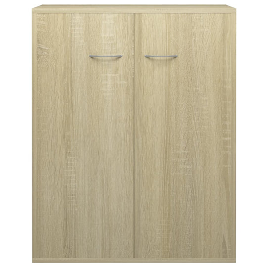 Sideboard Sonoma Oak in engineered wood, minimalist design, featuring two doors and ample storage space.