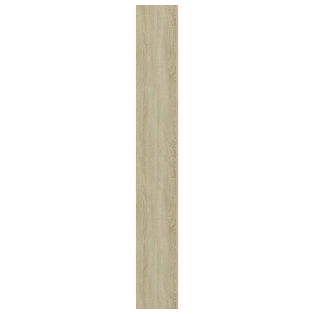 Vertical view of engineered wood panel in light oak finish for furniture design and decoration.