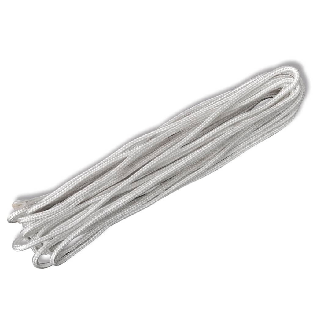 Durable white fastening rope for securing outdoor furniture covers, ideal for garden furniture protection and stability.