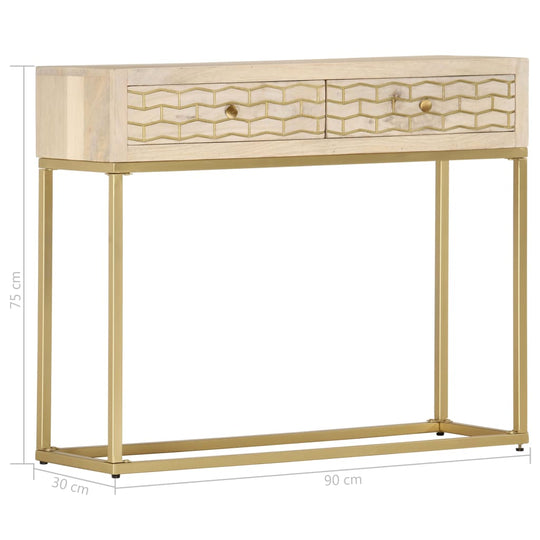 Console Table 90x30x75 cm Solid Mango Wood , Furniture -> Cabinets & Storage -> Buffets & Sideboards , Buffets & Sideboards,Cabinets & Storage -,Durable,eligant,Furniture -,Home & Garden -,Modern Design,new-305021,Wooden Furniture