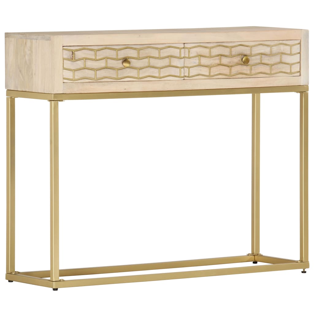 Console Table 90x30x75 cm Solid Mango Wood , Furniture -> Cabinets & Storage -> Buffets & Sideboards , Buffets & Sideboards,Cabinets & Storage -,Durable,eligant,Furniture -,Home & Garden -,Modern Design,new-305021,Wooden Furniture