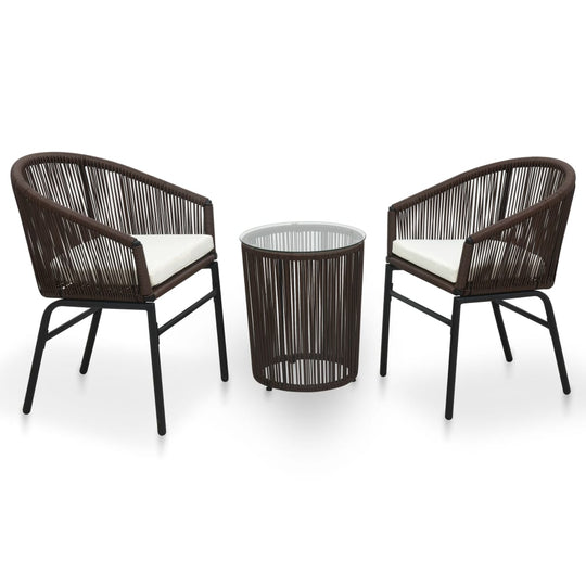 3 Piece Bistro Set with Cushions PE Rattan , Furniture -> Outdoor Furniture -> Outdoor Furniture Sets , Durable,eligant,Furniture -,Home & Garden -,Modern Design,new-305021,Outdoor Furniture -,Outdoor Furniture Sets