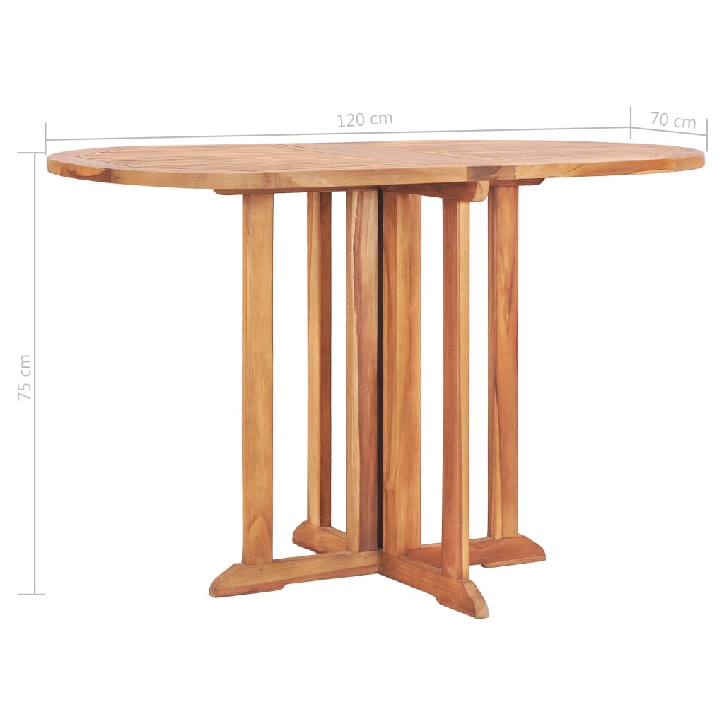 Folding Butterfly Garden Table 120x70x75 cm Solid Teak Wood , Outdoor Tables