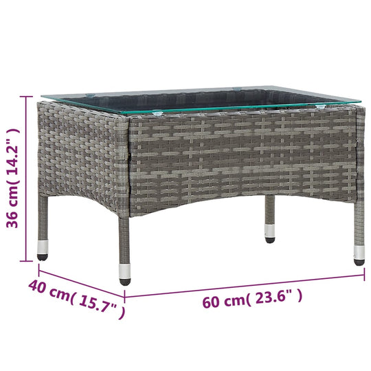 Coffee Table 60x40x36 cm Poly Rattan , Furniture -> Outdoor Furniture -> Outdoor Tables , Durable,eligant,Furniture -,Home & Garden -,Modern Design,new-305021,Outdoor Furniture -,Outdoor Tables